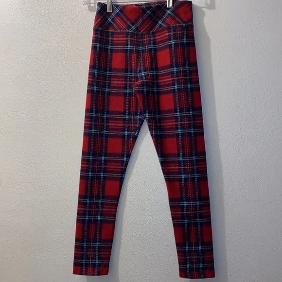 CLOSET CLEAR OUT Vineyard Vines plaid Red and Blue girls size 10 Leggings - Picture 2 of 7